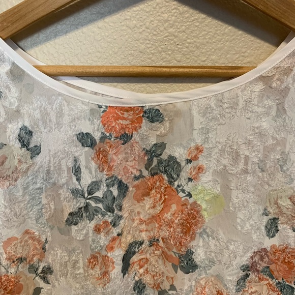 SHEIN VCAY Plus Floral Print Butterfly Sleeve Peplum Blouse - Picture 2 of 3